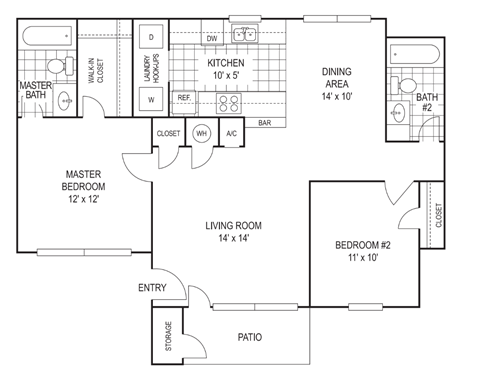 Two Bedroom Affordable Apartment at Mockingbird Lane Plaza Affordable Apartments in Victoria TX